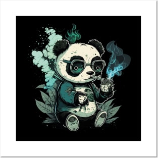 panda smoker Posters and Art